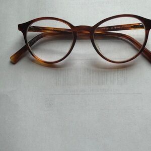 Warby Parker Tortoiseshell Round Glasses - Brown/Cognac